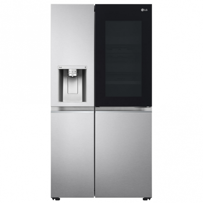 LG LG GSXV91BSAE InstaView™ ThinQ™ E Energy Rating American Fridge Freezer, Stainless Steel