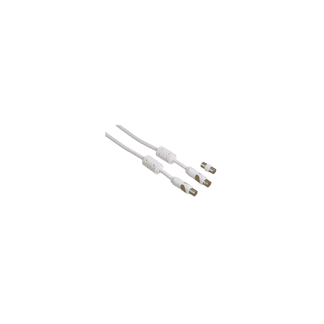 Thomson Thomson Antenna Cable with Coax Adaptor, Ferrite, 2.0 m, 95 dB, White