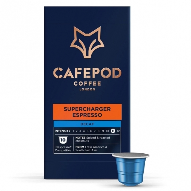 Cafepod Cafepod Decaf Supercharger Espresso, Nespresso Compatible Pods, Pack of 10