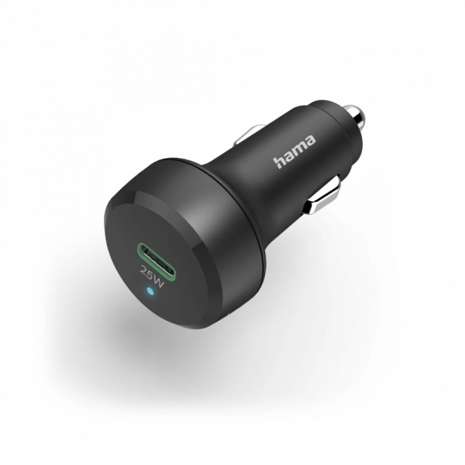 Hama Hama Car Quick Charger, USB-C, Power Delivery (PD) Qualcomm, 25 W, Black