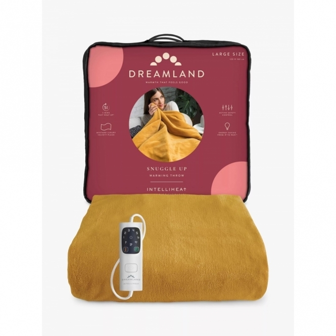 Dreamland Dreamland IntelliHeat Throw, Mustard