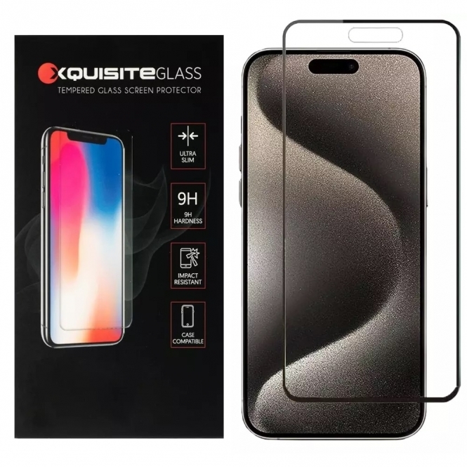 XQUISITE XQUISITE iPhone 15 Pro Max 2D Glass Screen Protection Clear