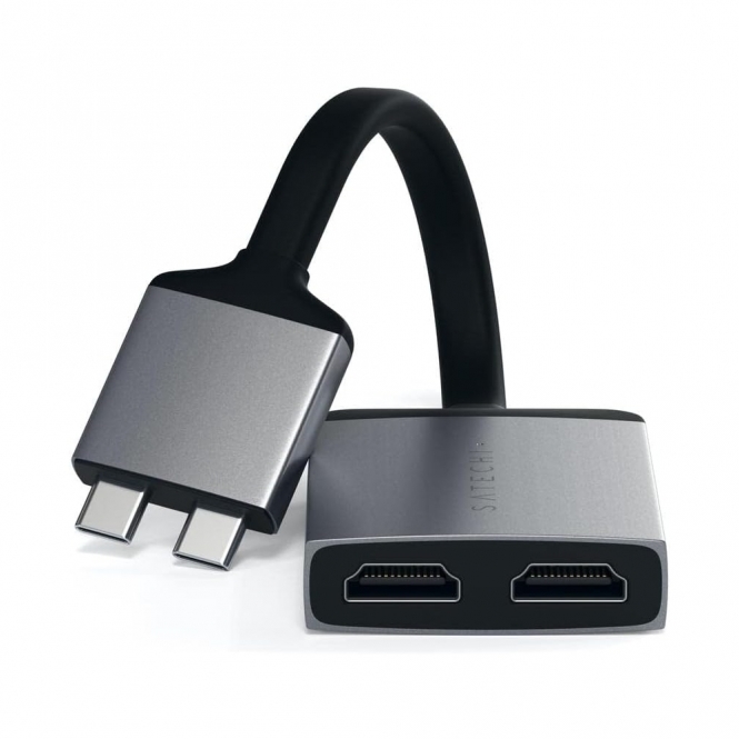 Satechi Satechi Aluminium Type-C Dual HDMI Adapter 4K