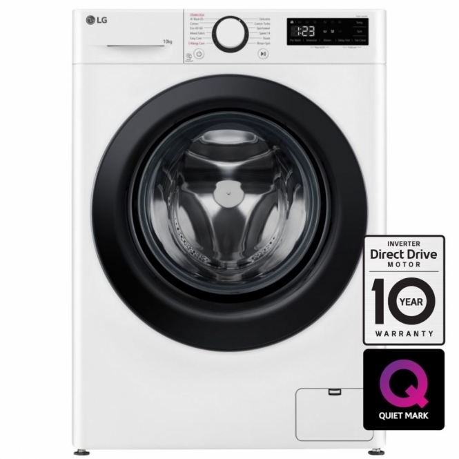 LG LG F4Y510WBLN 10kg, 1400rpm, A Energy Rating Freestanding Washing Machine, White
