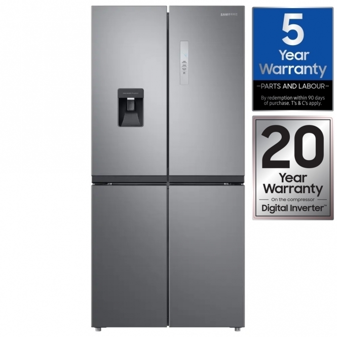 Samsung Samsung RF48A401EM9EU No Frost, E Energy Rating, Non Plumbed American Style Fridge Freezer with Twin Cooling Plus, Silver